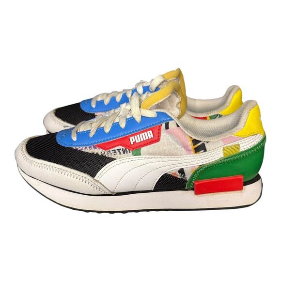 Puma Future Rider Play On Multicolor Sneakers Women’s 6.5 Retro Casual 383422-01 - Picture 4 of 8